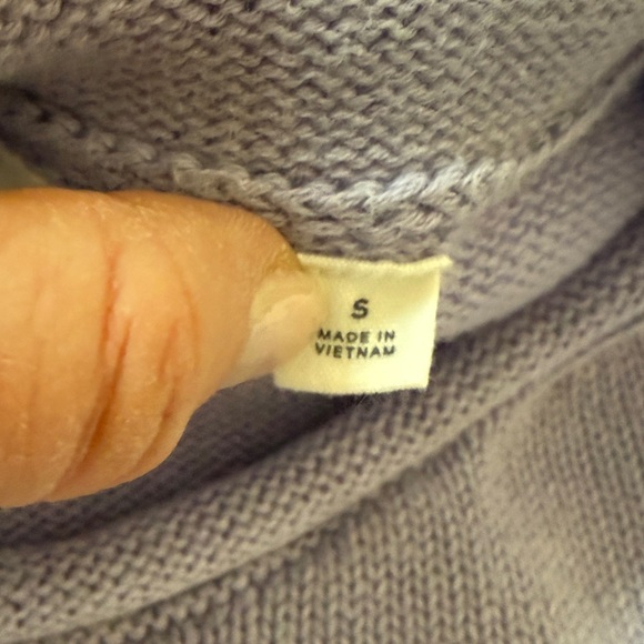 GAP Warm Purple Violet Stripe Roll Neck Cotton Sweater - Picture 2 of 5